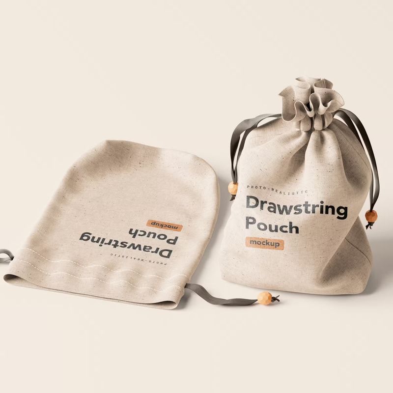 Drawstring Pouch Mockup