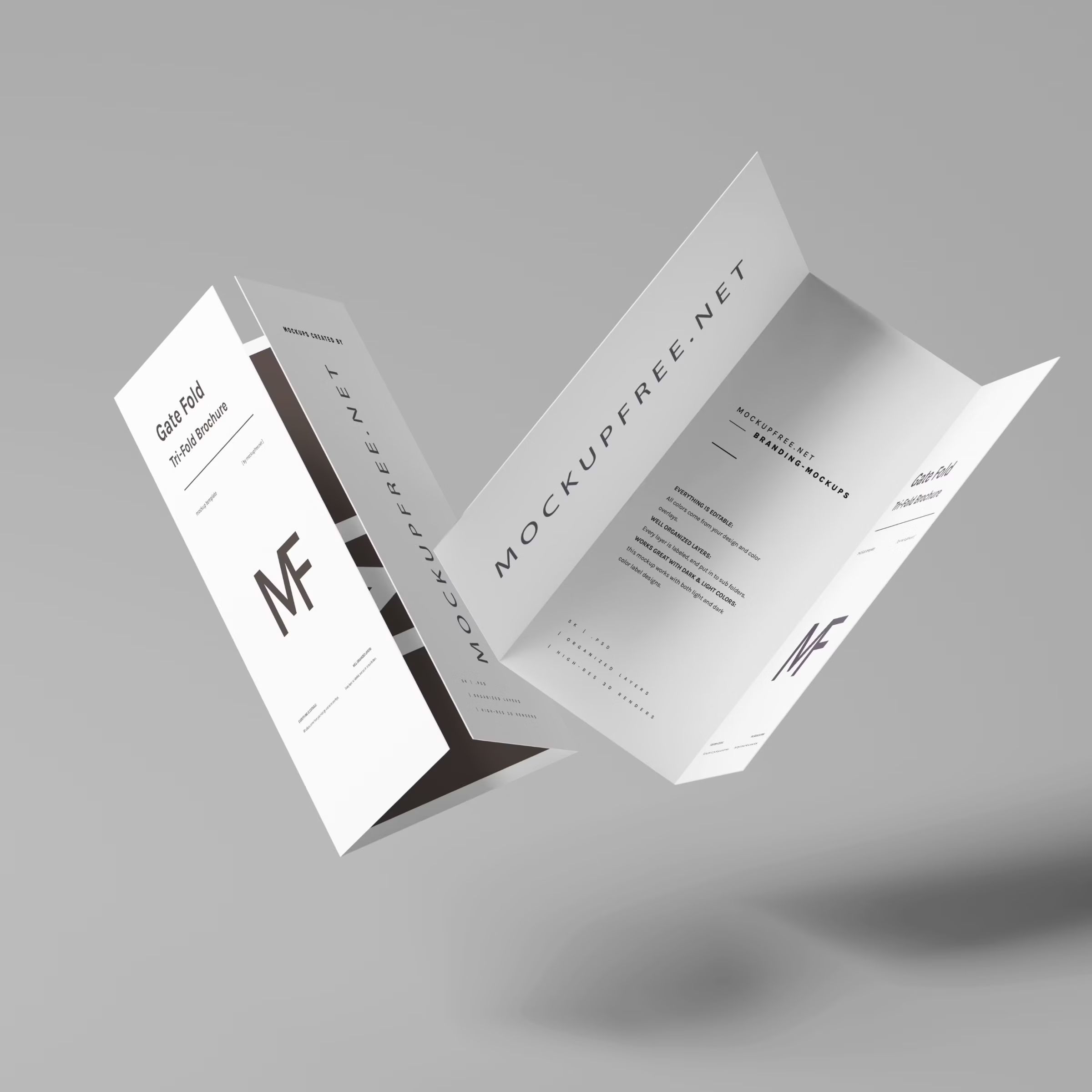 Gate Fold Brochure Mockups 5