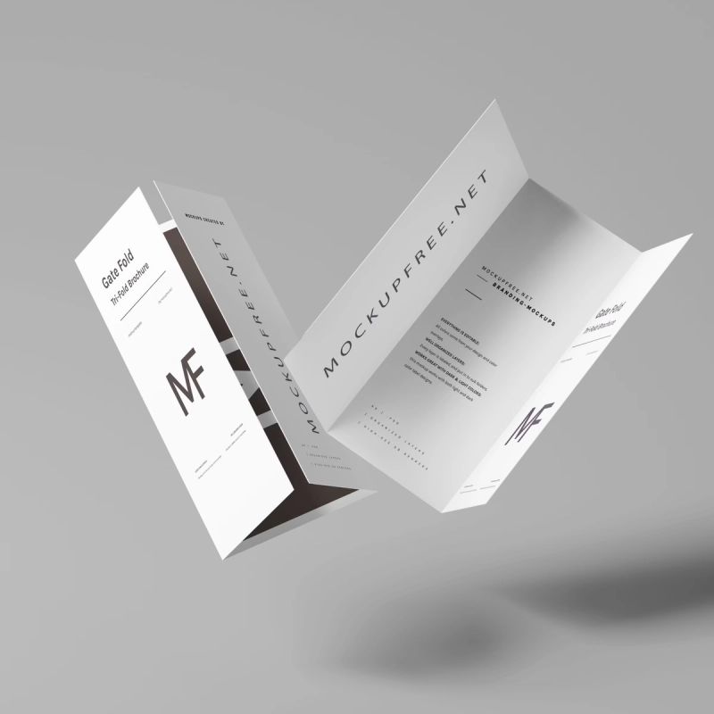 Gate Fold Brochure Mockups 5
