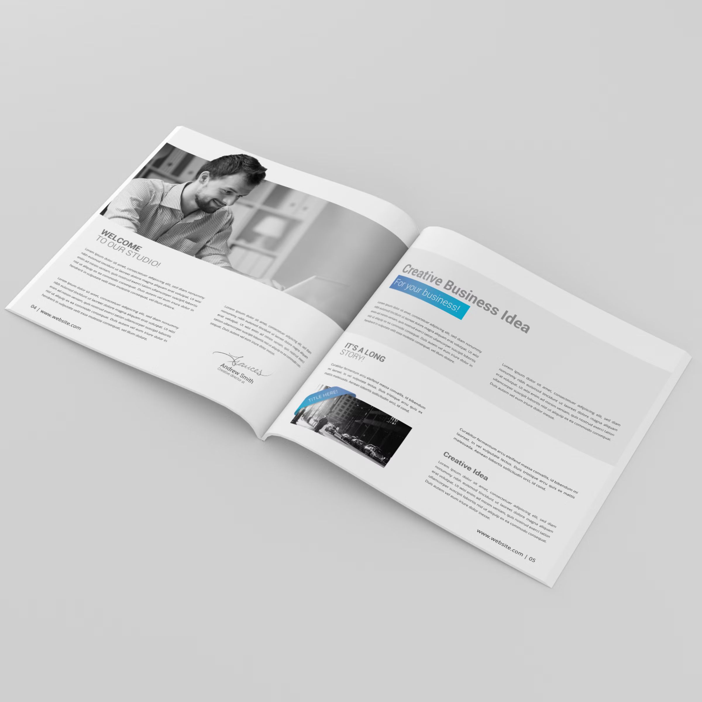 Square Magazine Mockup PSD