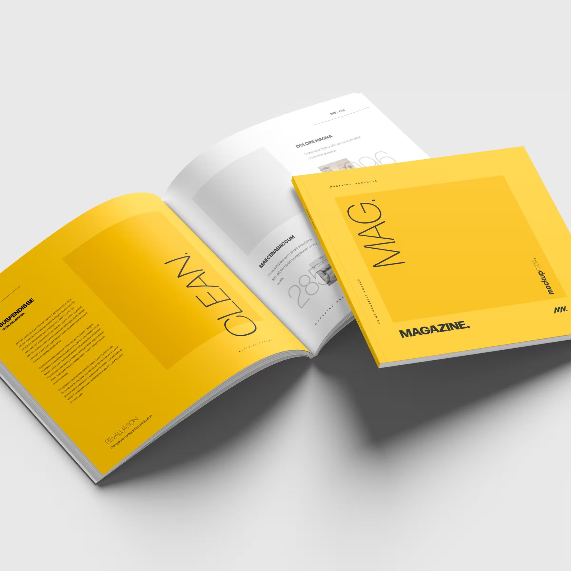 Free Square Magazine Mockup