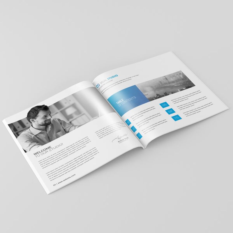 Square Magazine Mockup PSD 3