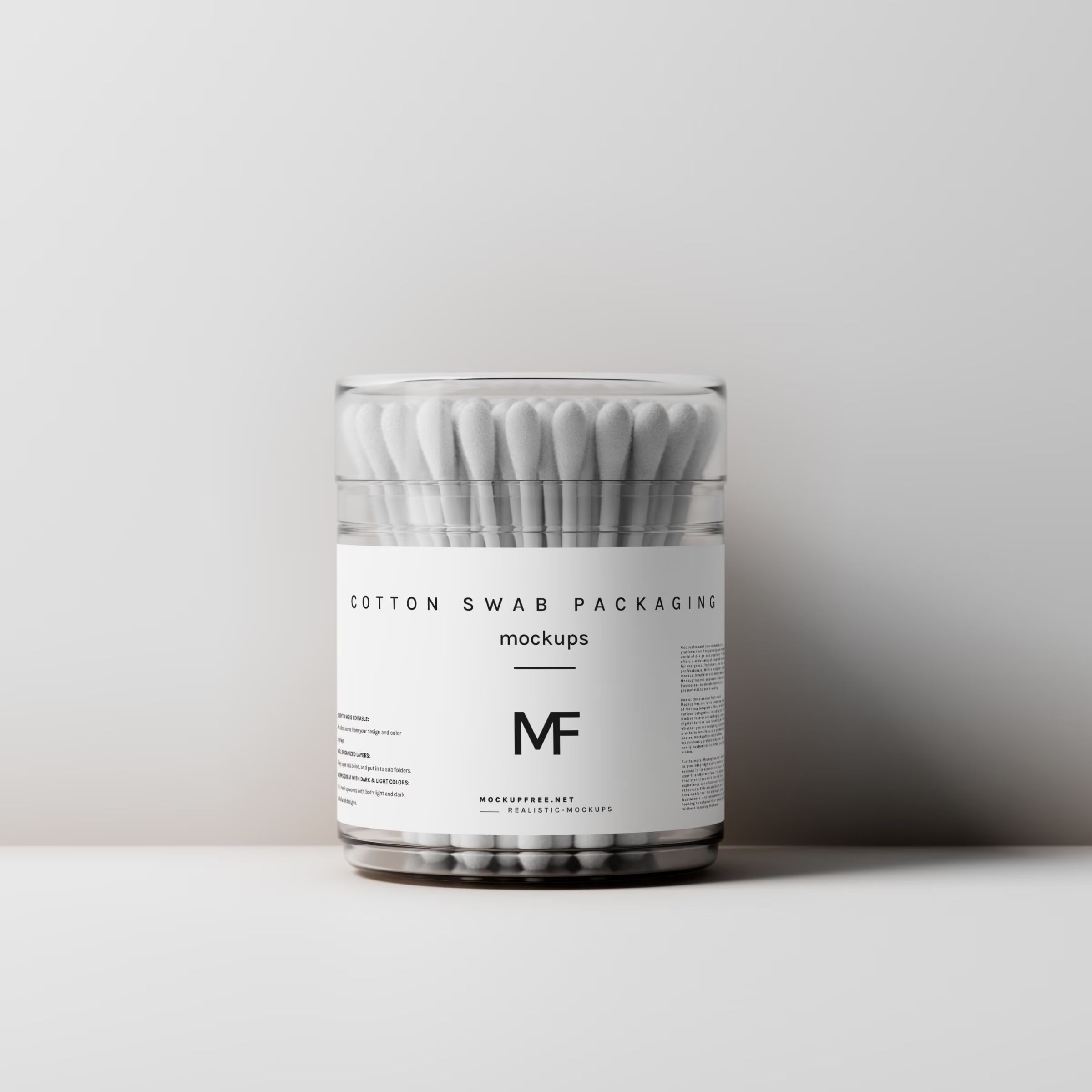 Cotton Swab Packaging Mockups