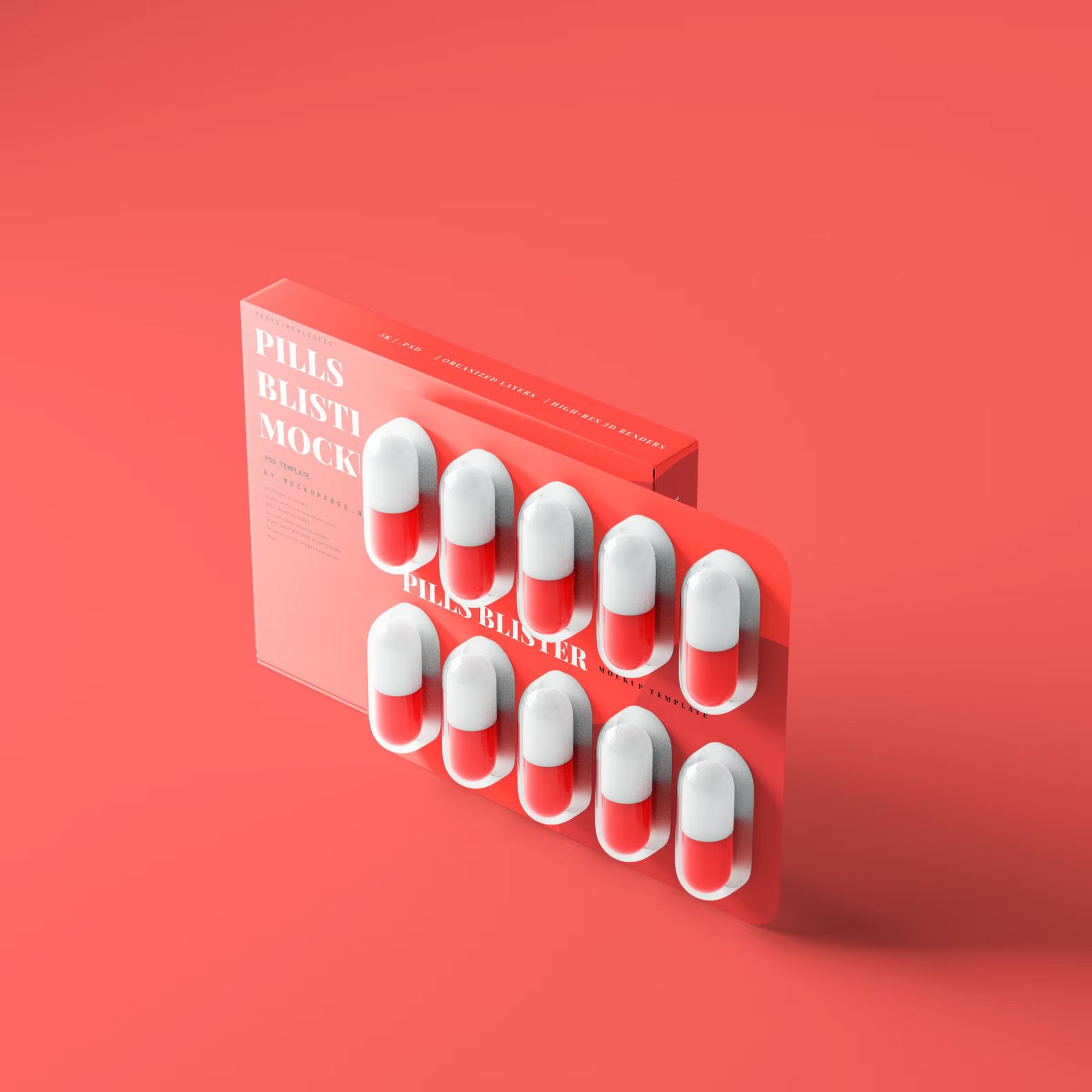 Capsule Blister with Box Mockup 5