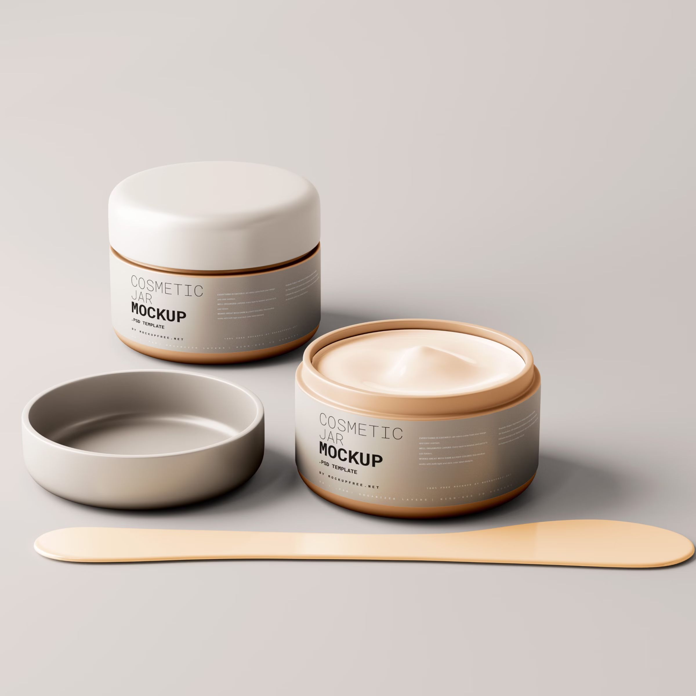 Plastic Cream Jar Mockup