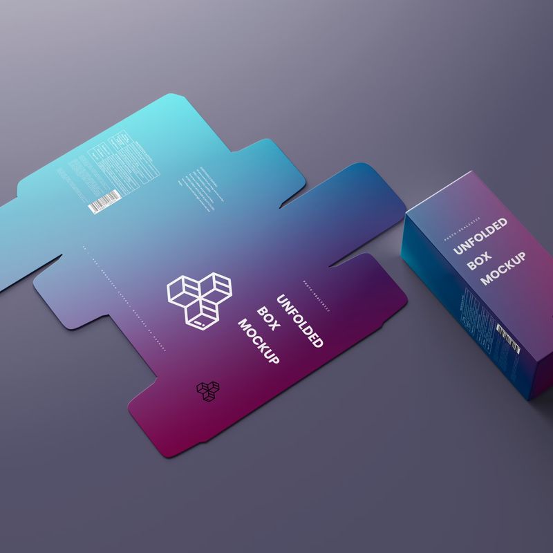 Unfolded Box Mockup 2