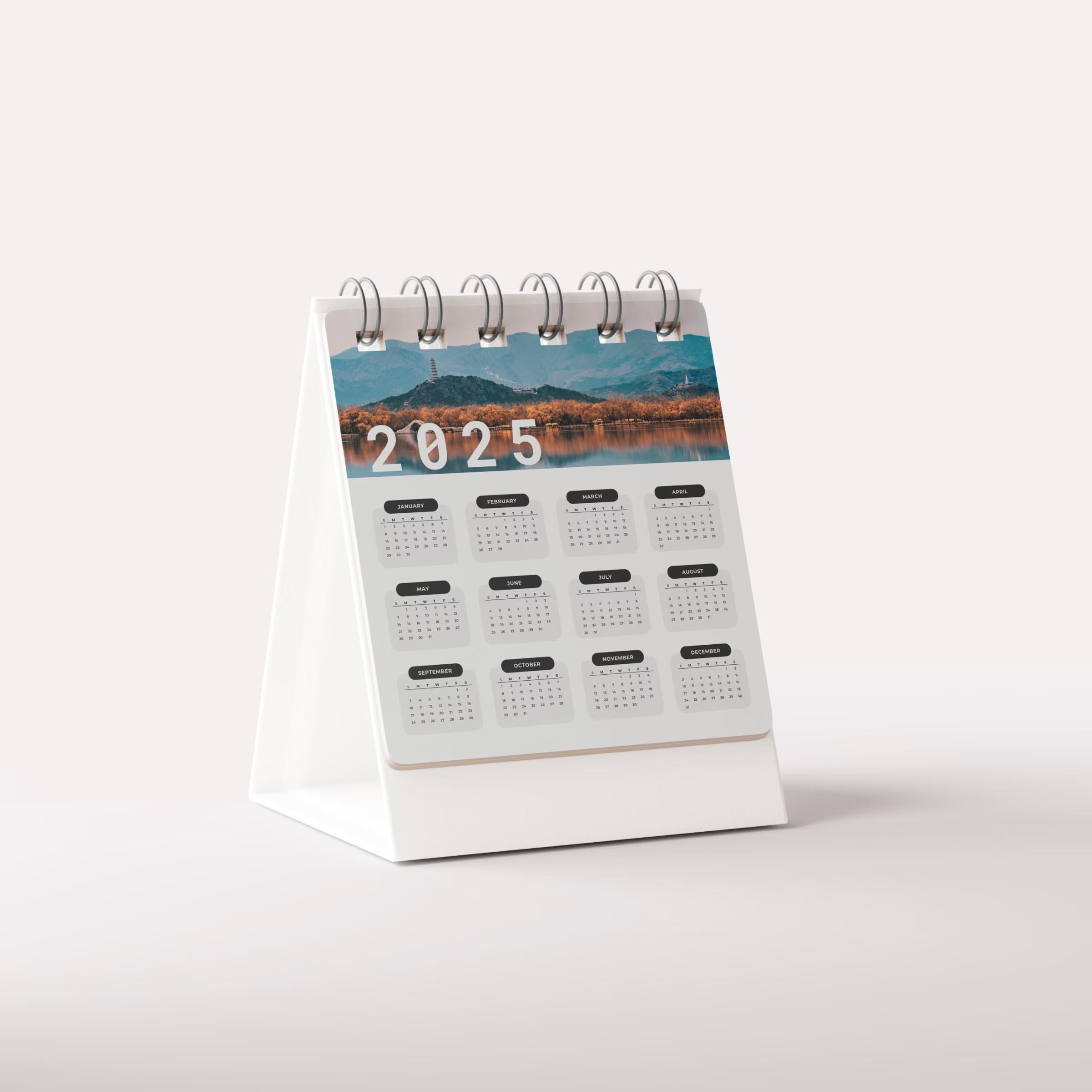 Desk Calendar Mockup