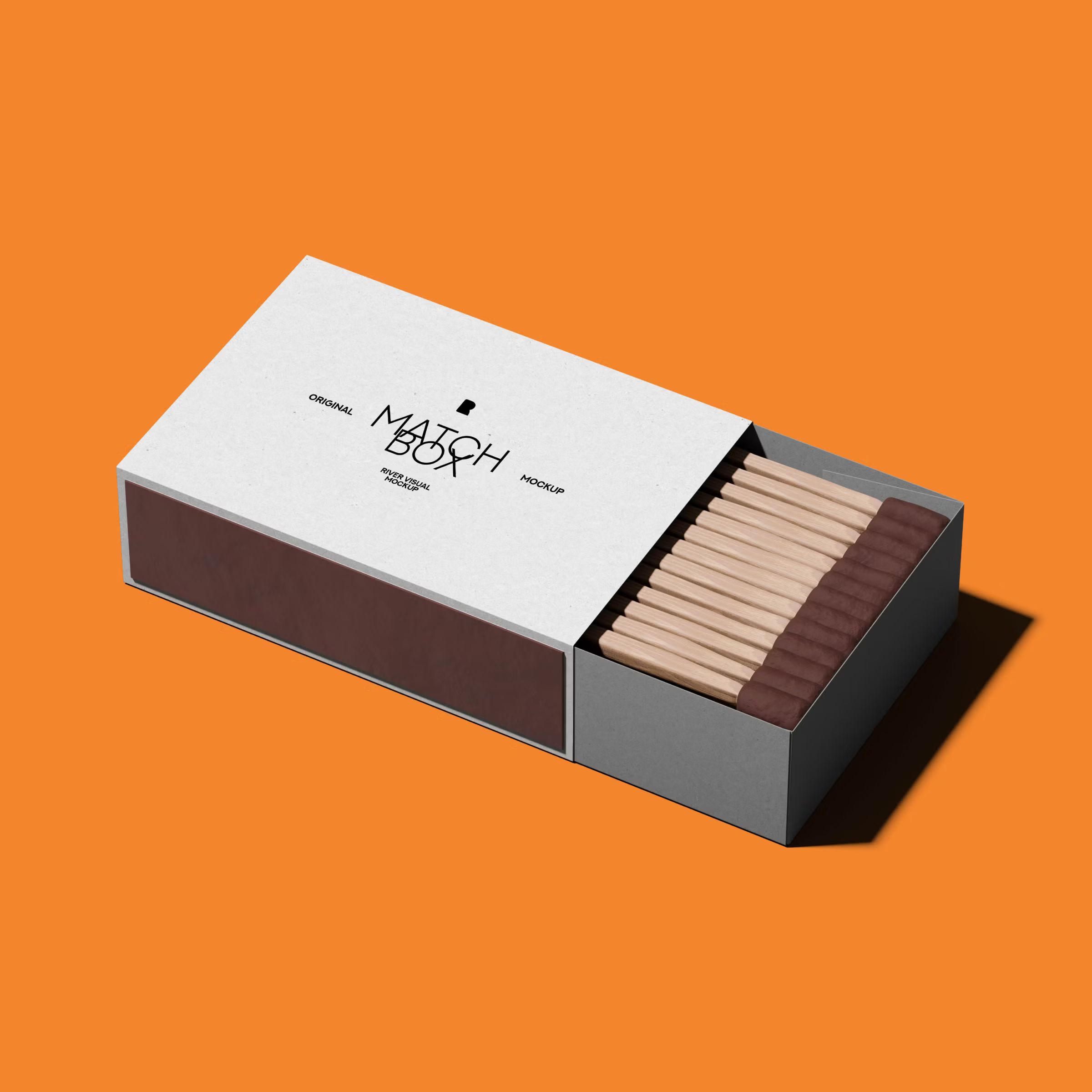 Match Box Free Mockup
