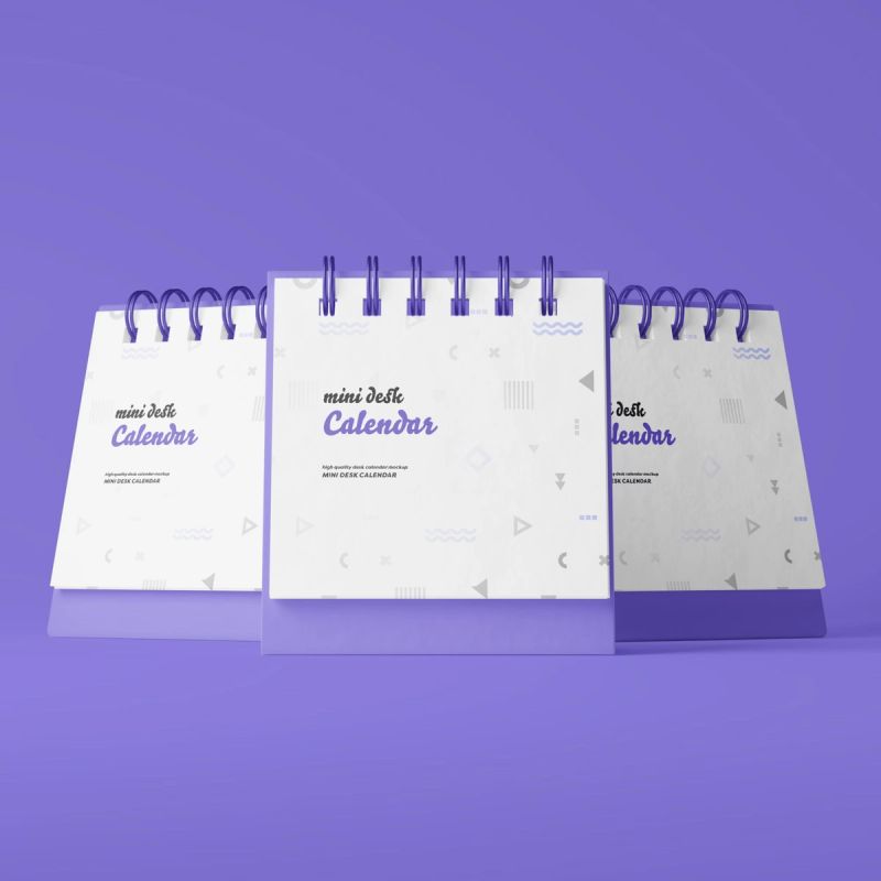 Mini Desk Calendar PSD Mockup 2