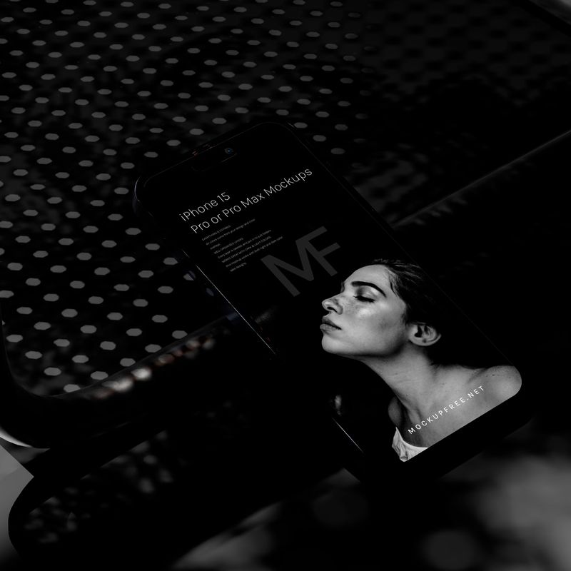 iPhone 15 Dark Shadowy Mockups 2
