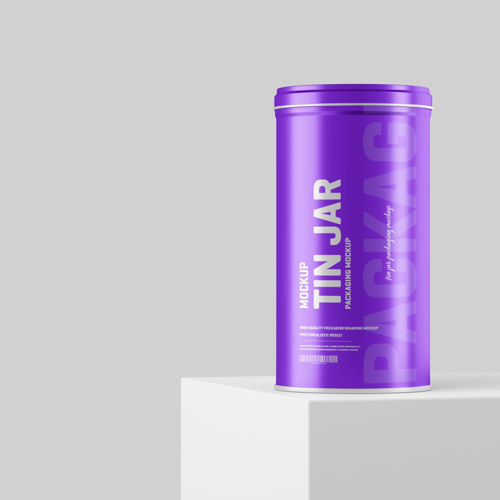 Tin Jar Packaging Mockup