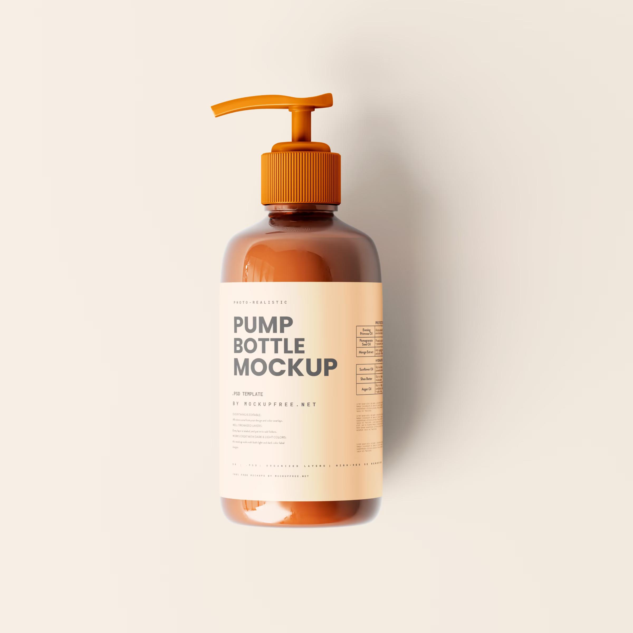 Simple Pump Dispenser Mockup Scenes 3