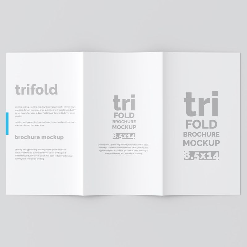 Free 14×8.5 Trifold Brochure Mockup 2