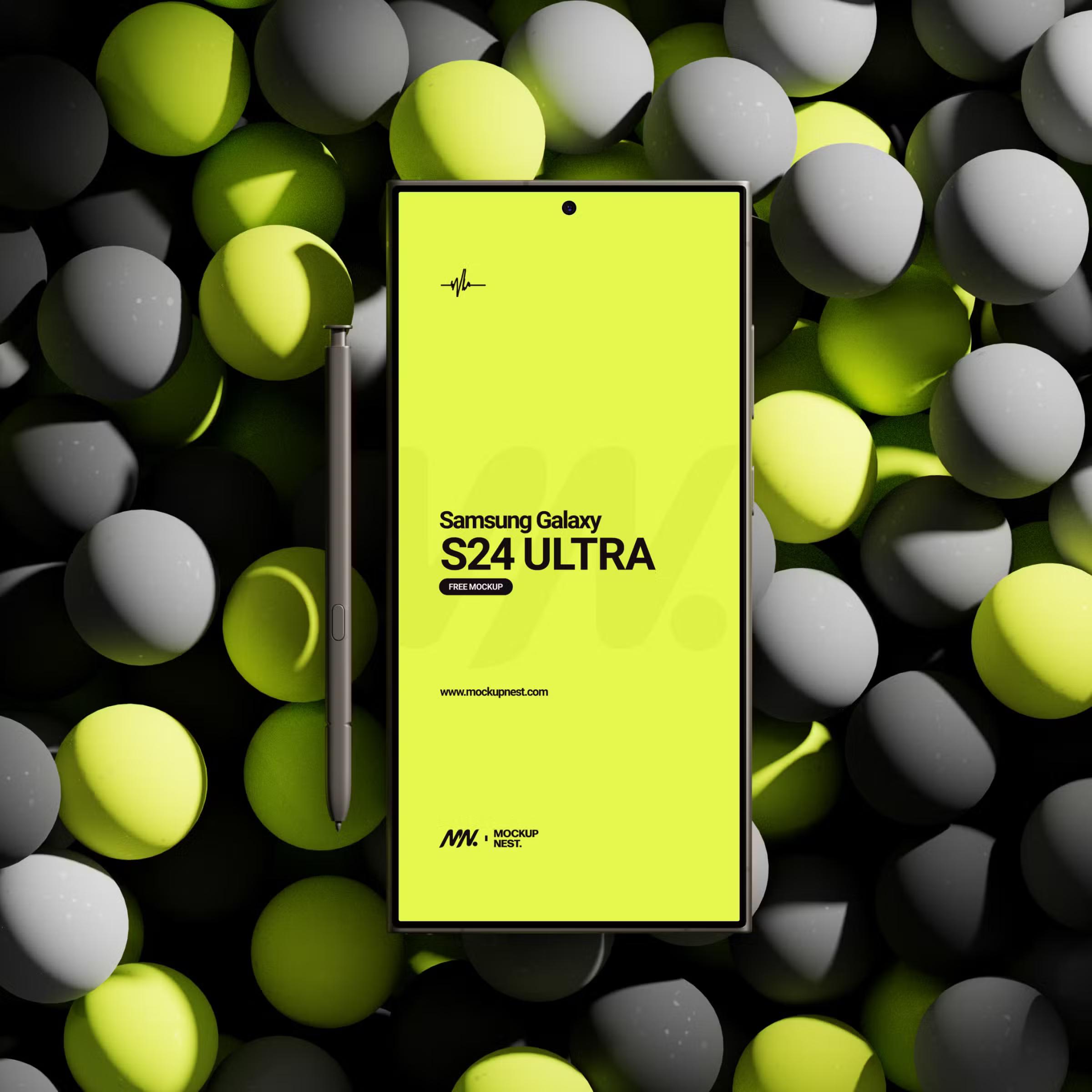 Free Samsung Galaxy S24 Ultra Mockup 2