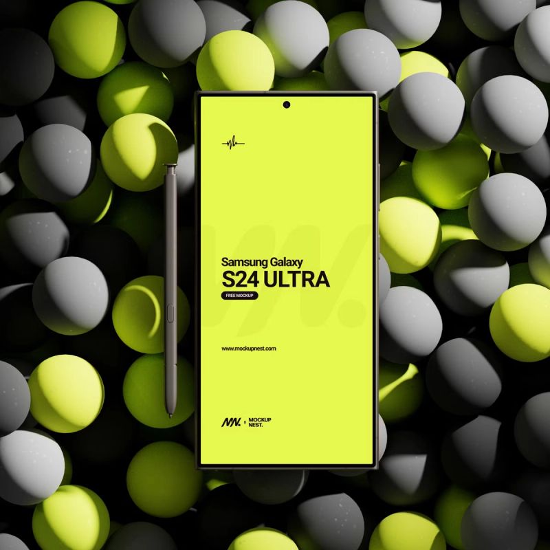 Free Samsung Galaxy S24 Ultra Mockup 2