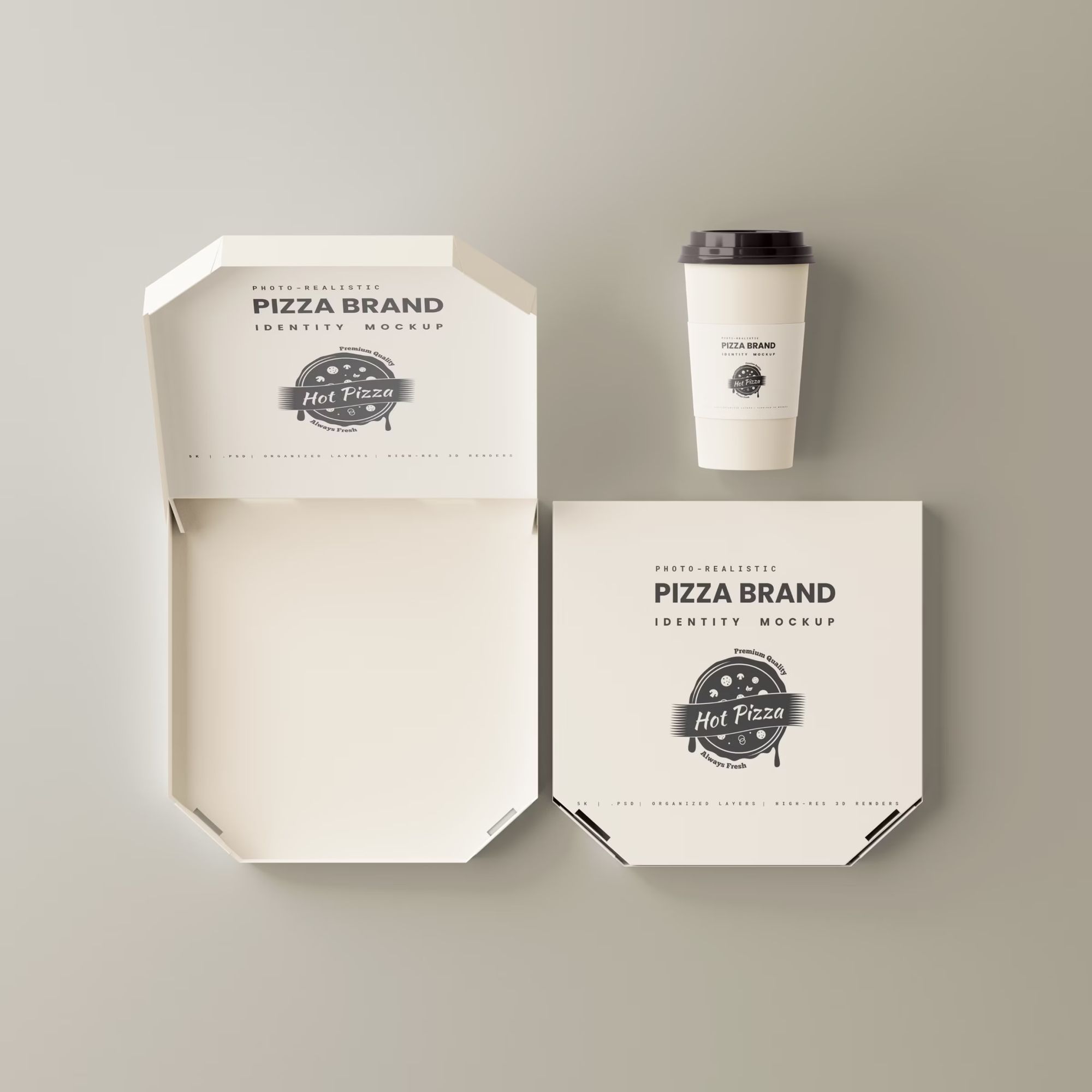 Pizza Branding Mockup Set 2