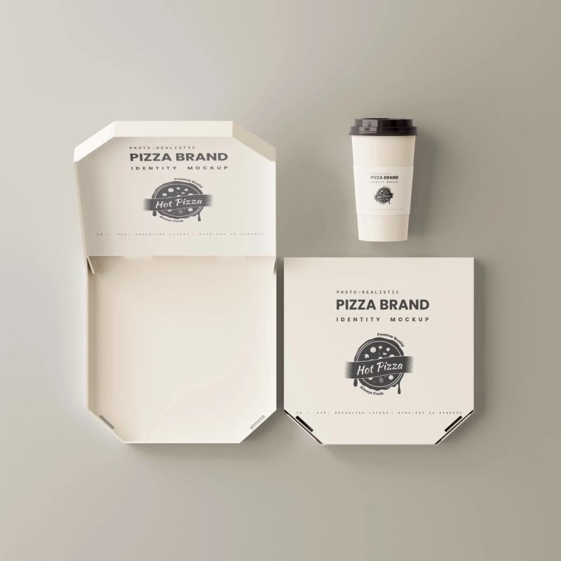Pizza Branding Mockup Set 2