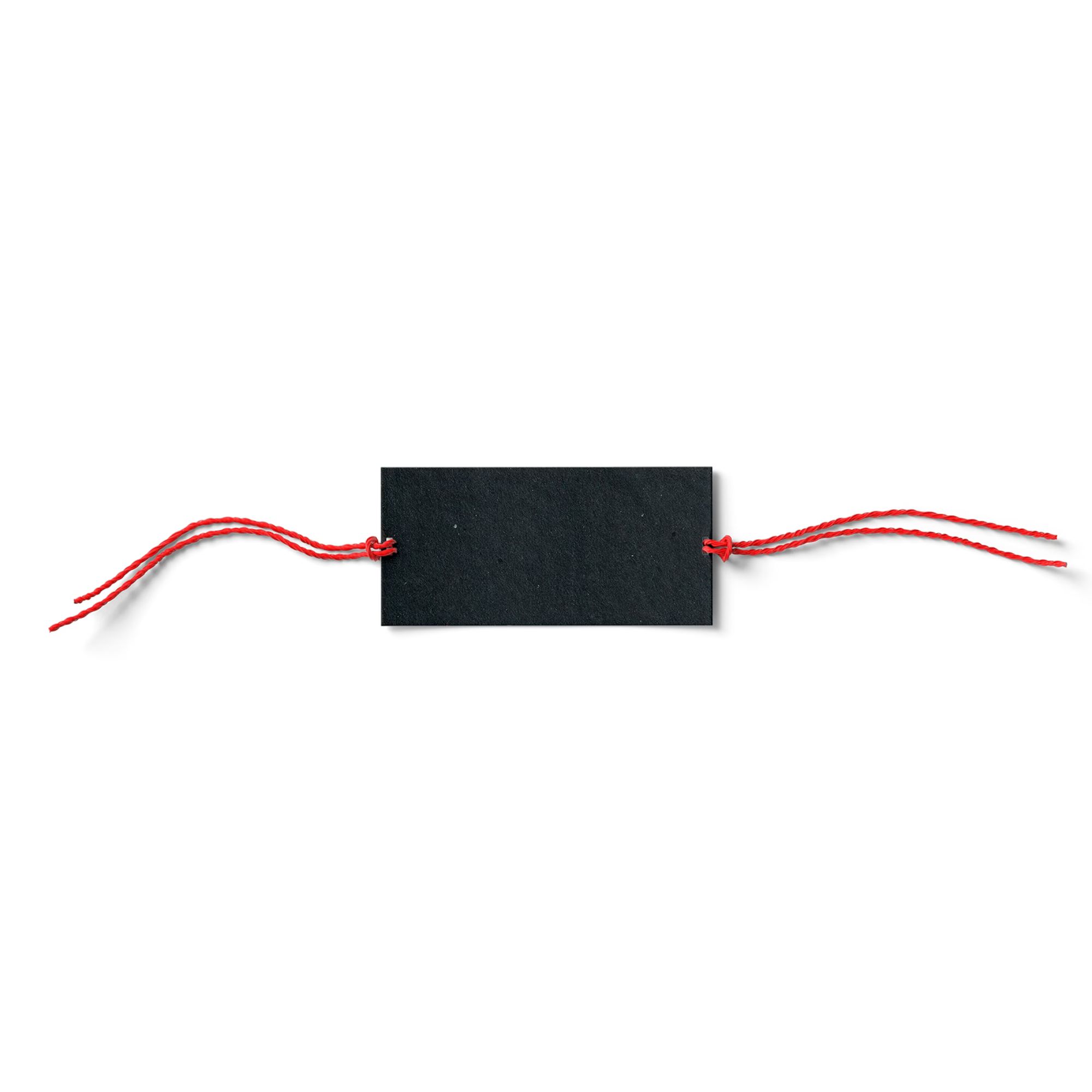 Free Black Tag With Rope Mockup V1 Top View