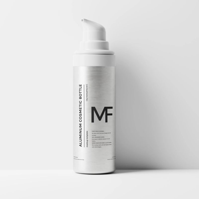Aluminum Pump Bottle Mockup