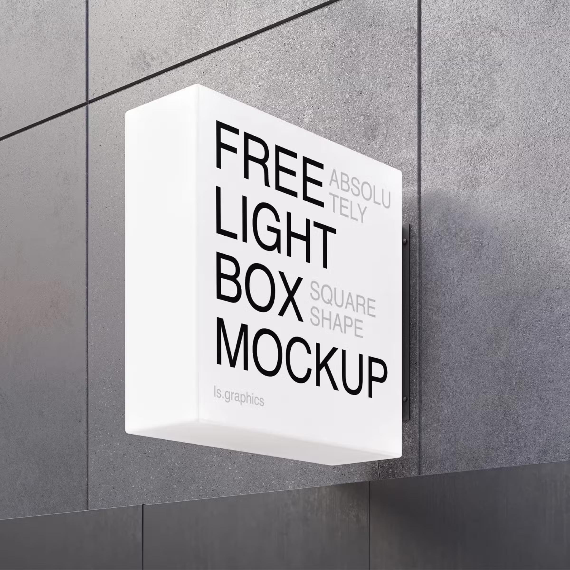 Free Lightbox Sign Mockup