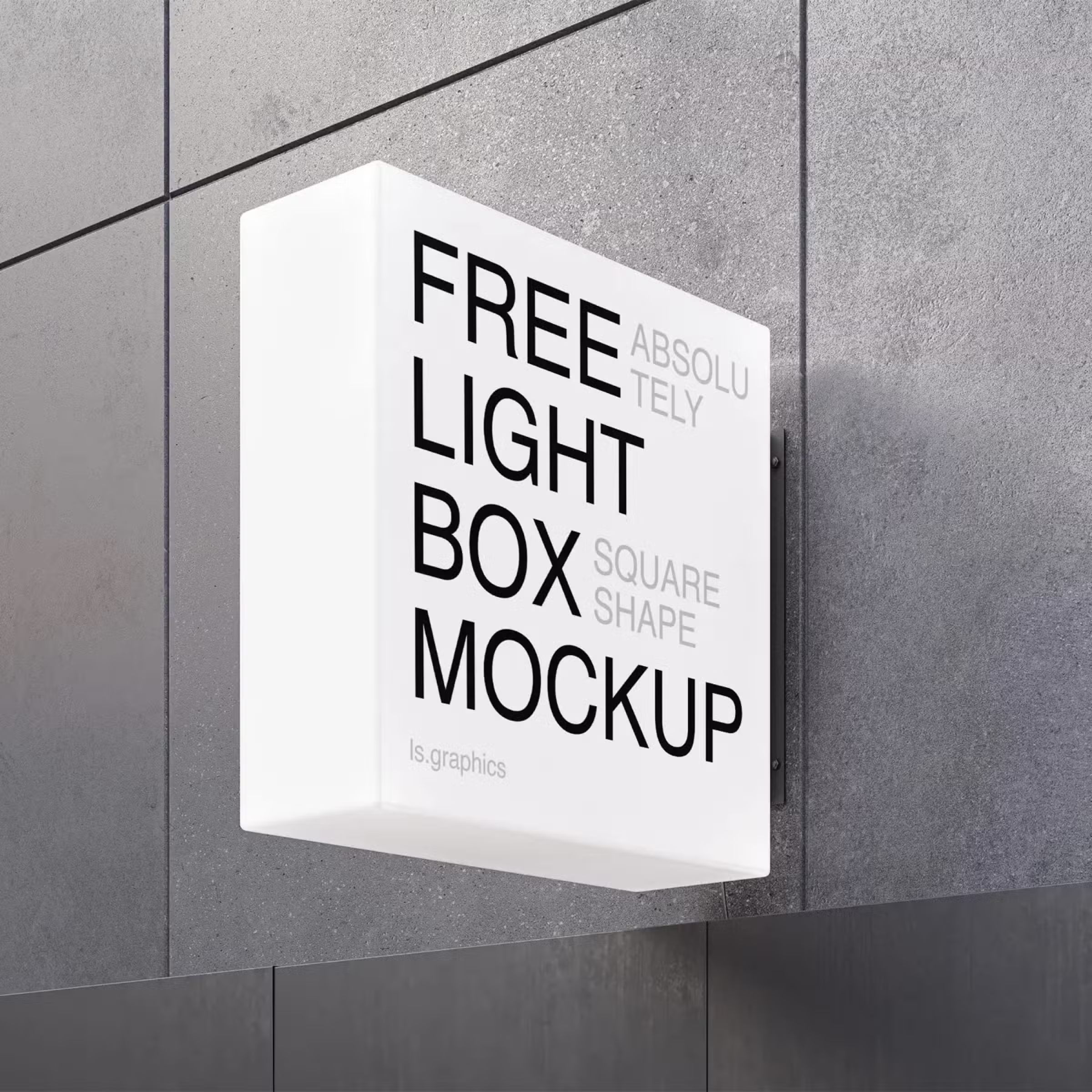Free Lightbox Sign Mockup