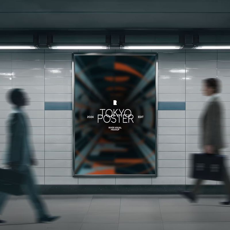 Tokyo Subway Poster Mockup
