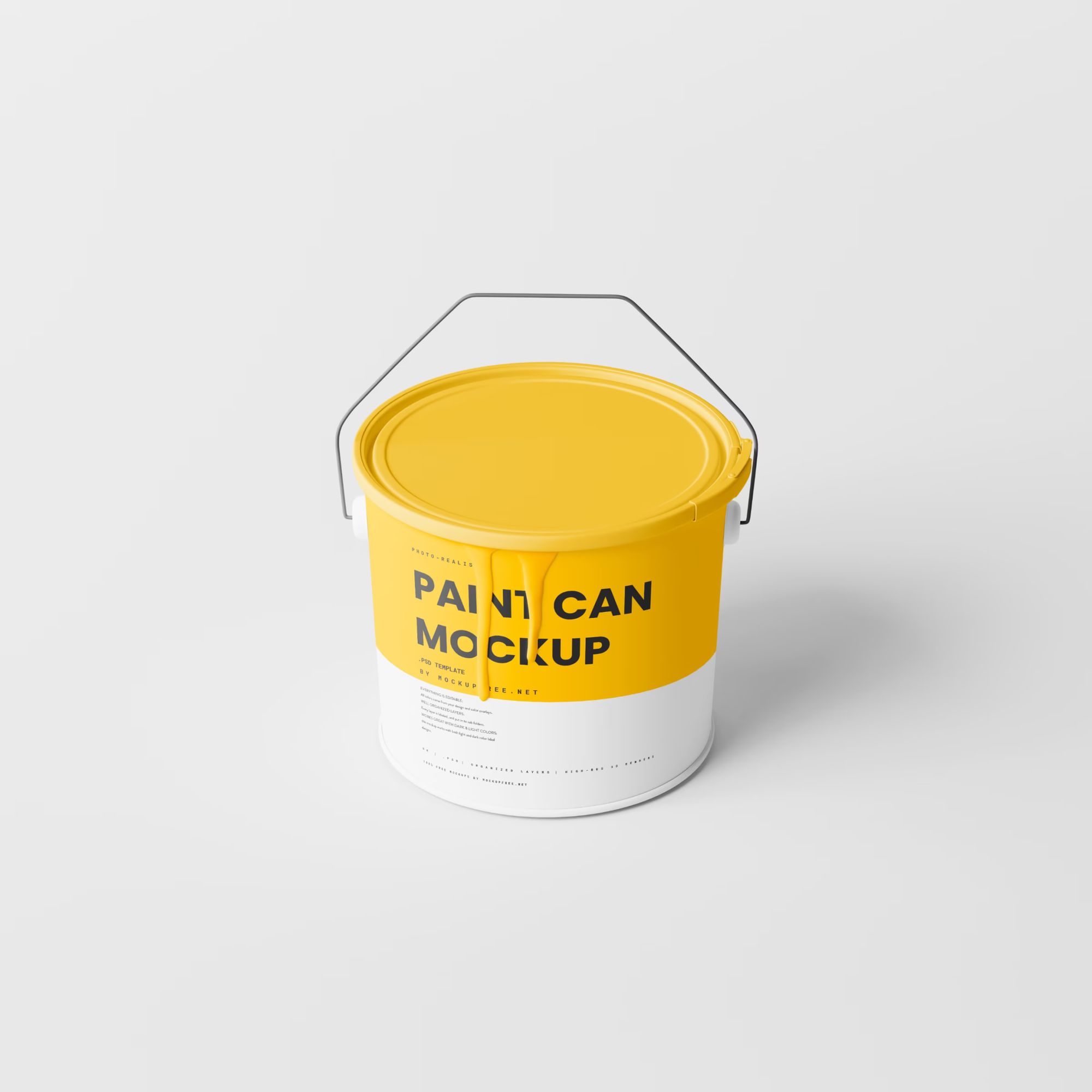 Paint Bucket Mockups with Paint Dripping 2