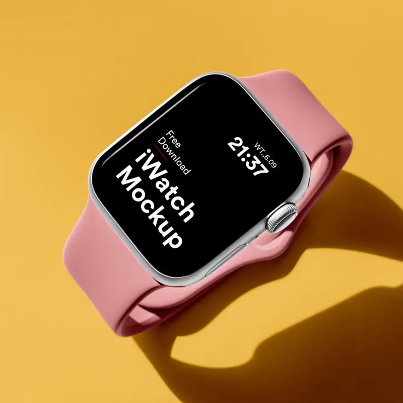 Apple Watch Lies on Floor Mockup