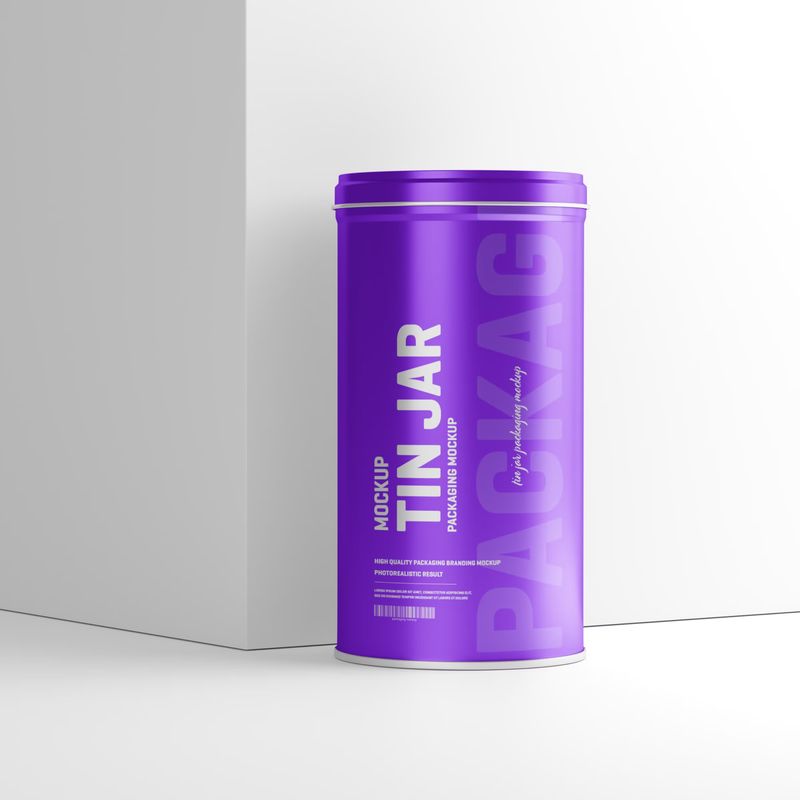 Tin Jar Packaging Mockup 4