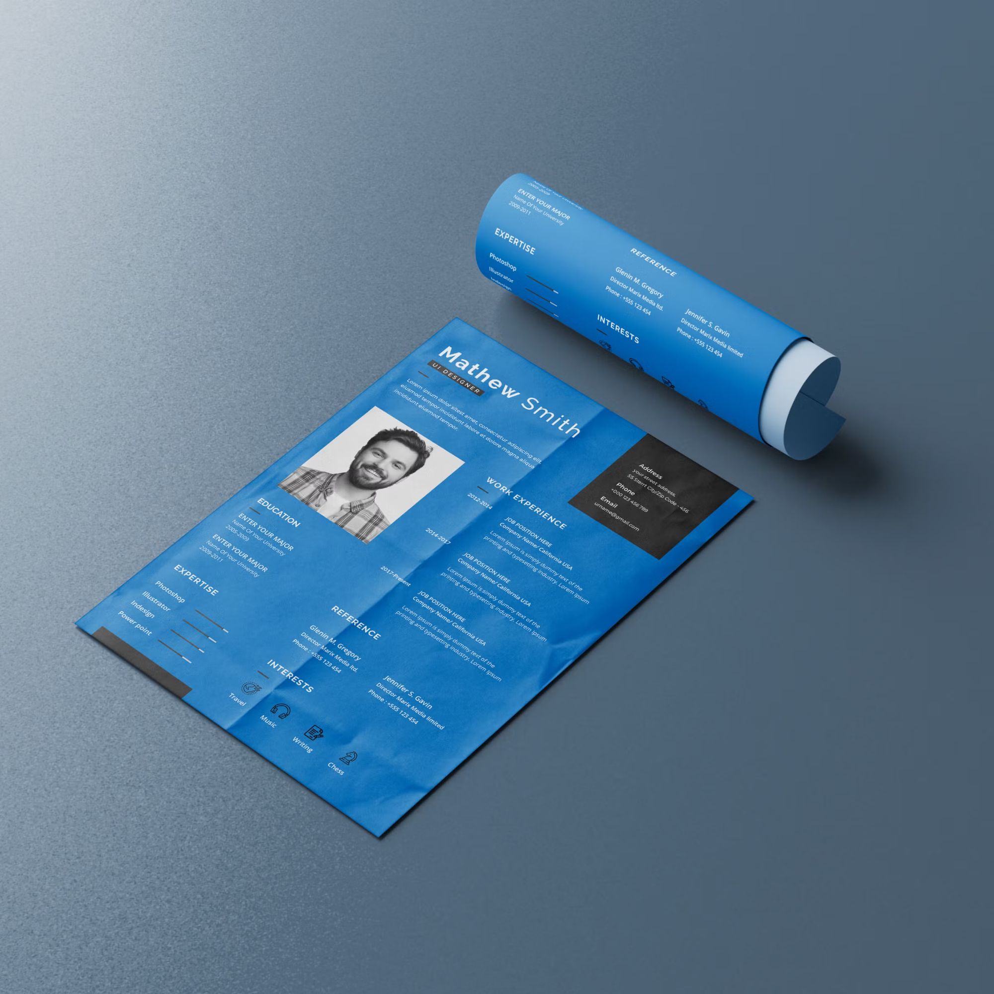 A4 Resume Mockup
