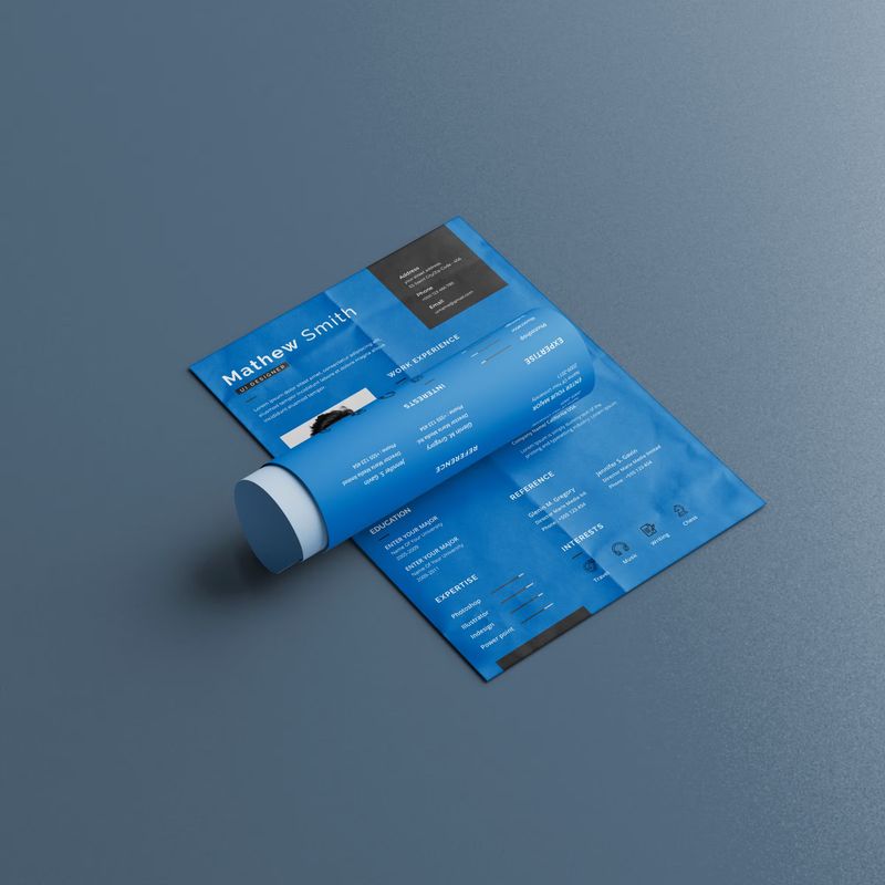 A4 Resume Mockup 2