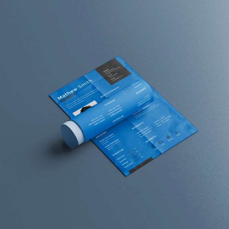 A4 Resume Mockup 2