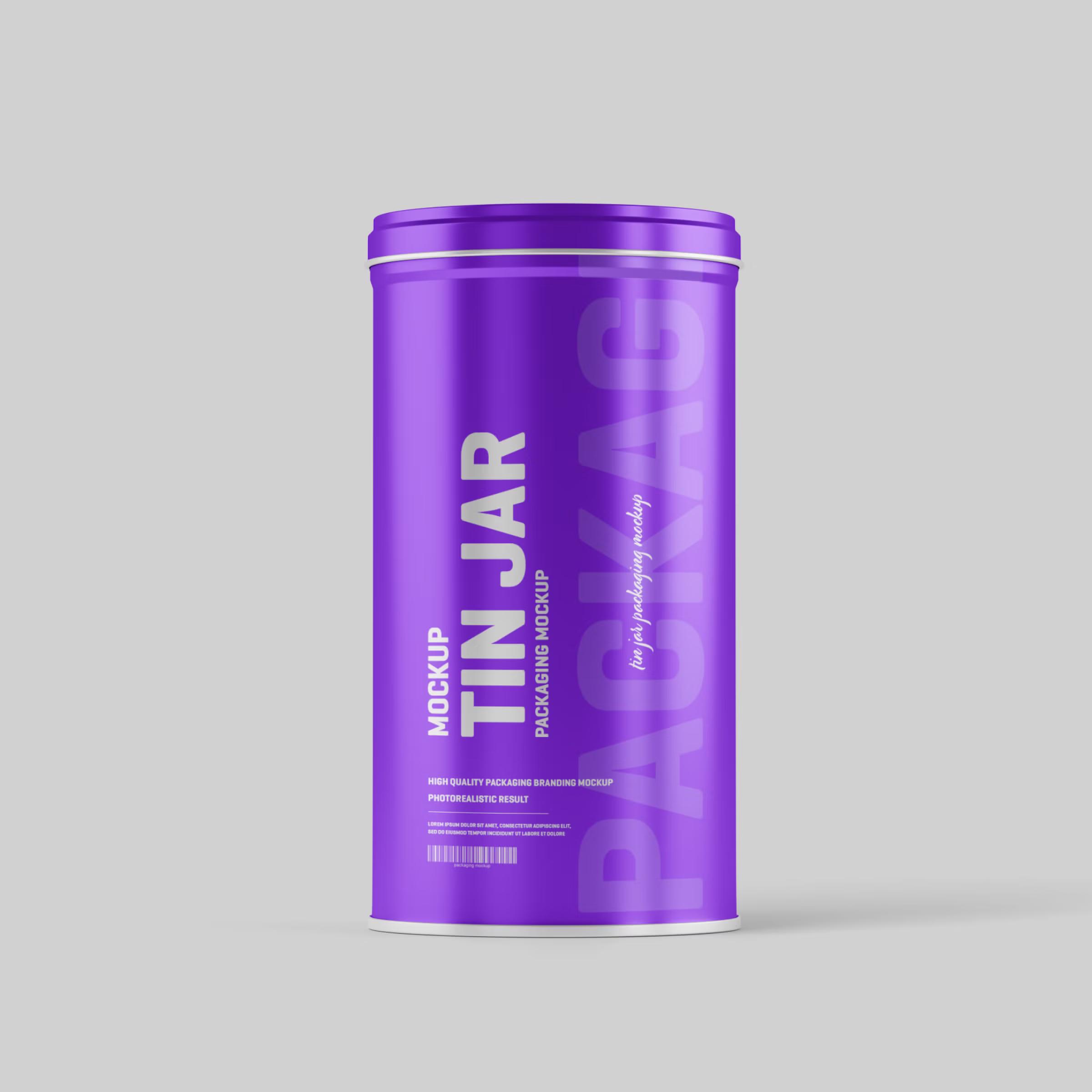 Tin Jar Packaging Mockup 3