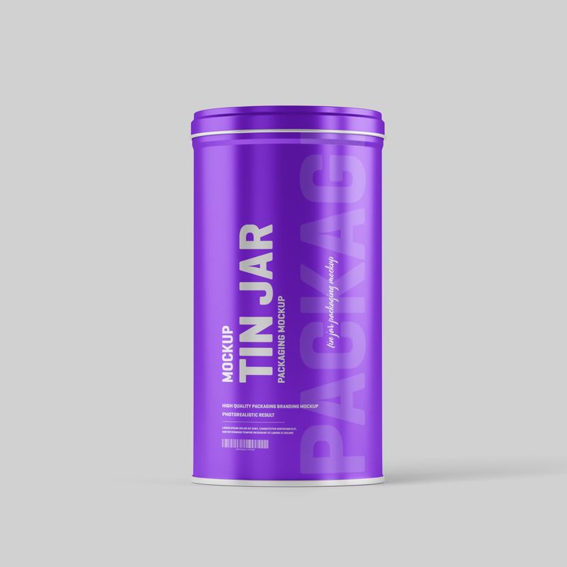 Tin Jar Packaging Mockup 3