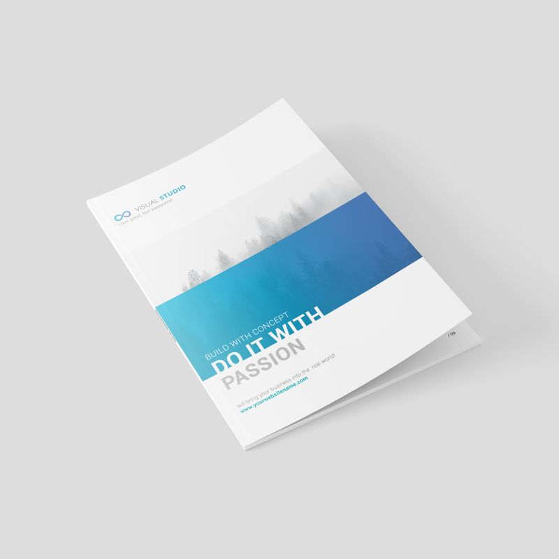 Free A4 Magazine PSD Mockup 3