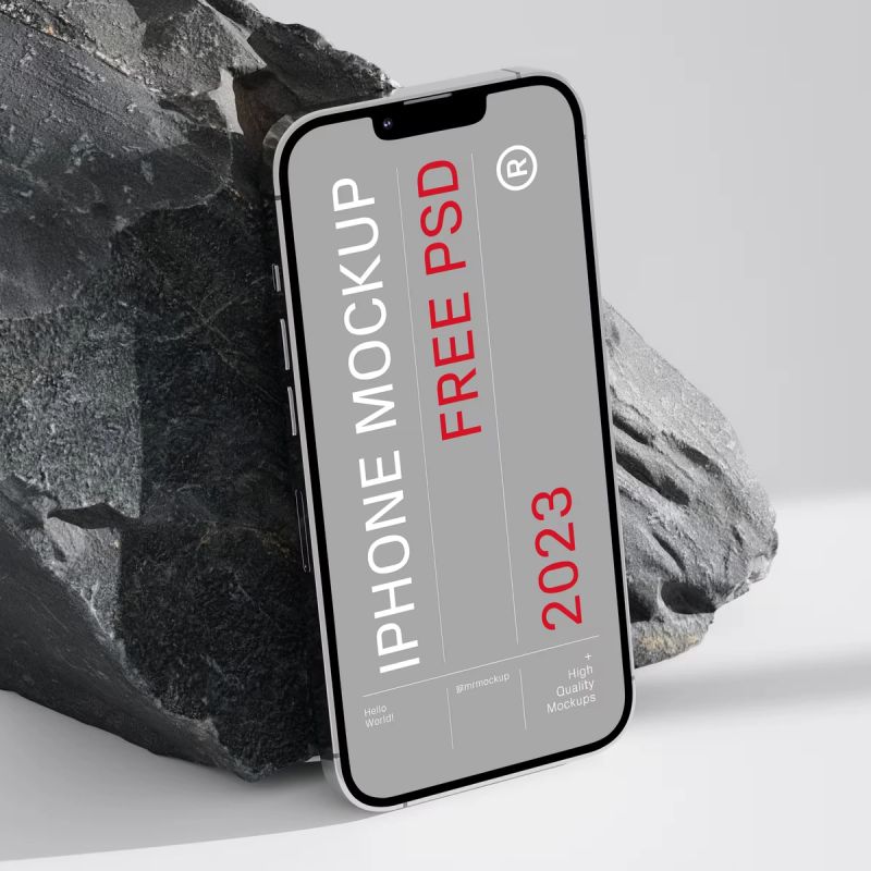Free iPhone based on Rock Mockup