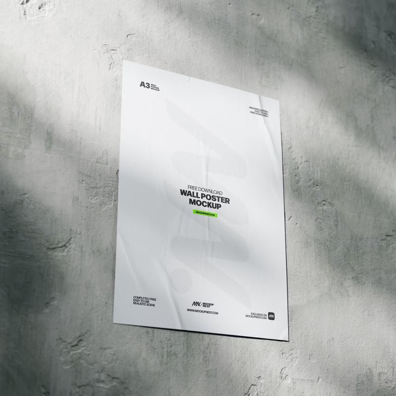 Concrete Wall Poster Mockup 2