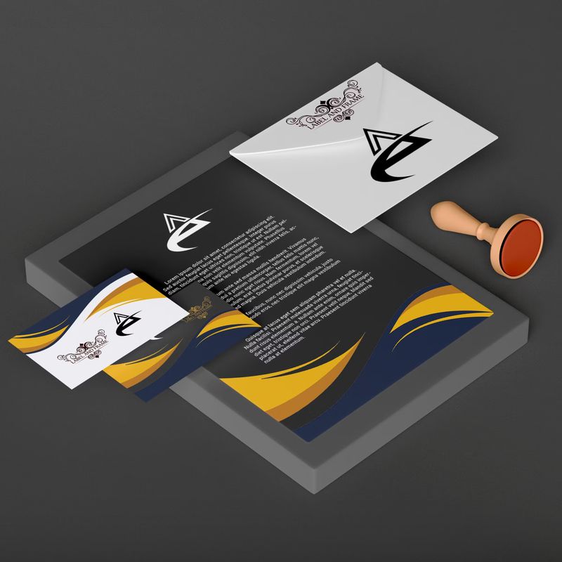 Dark Color Stationery Branding Identity Mockups 7