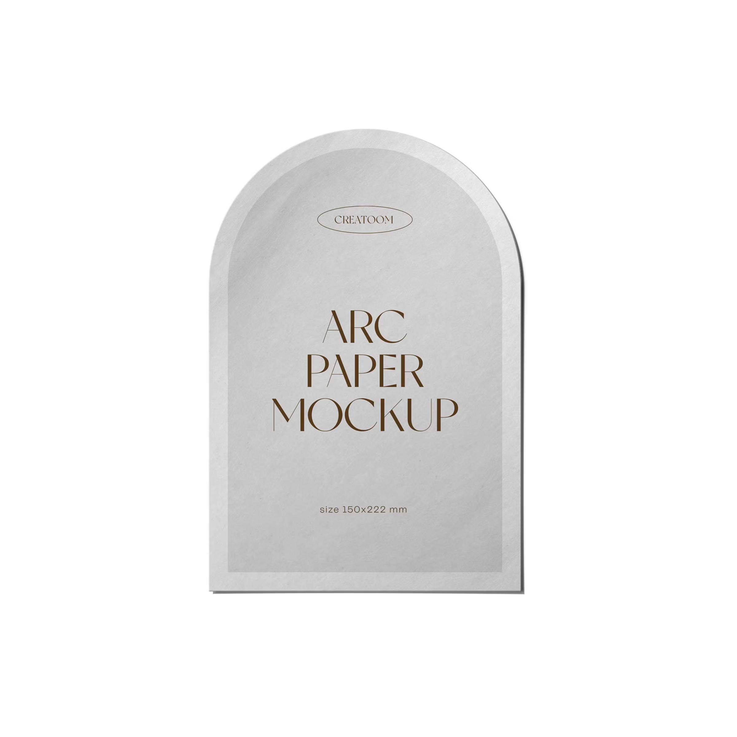 Free Paper Arc Mockup Front View