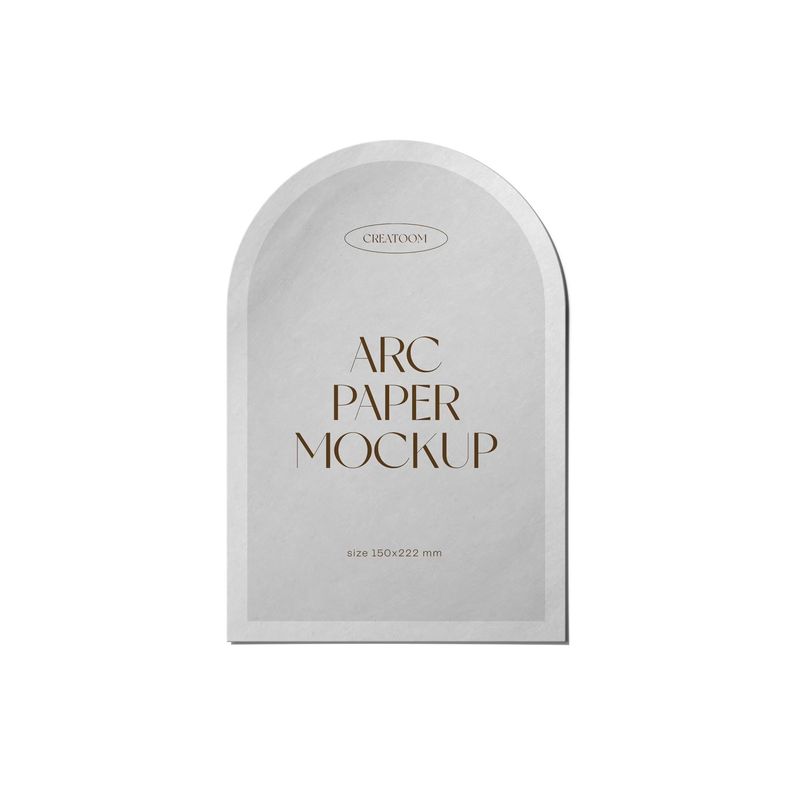 Free Paper Arc Mockup Front View