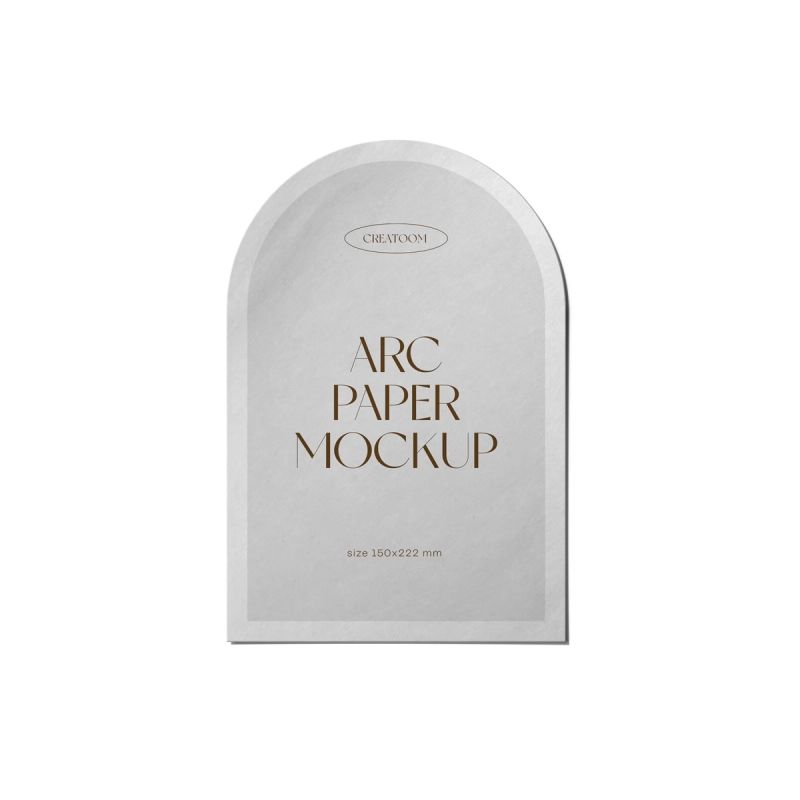 Free Paper Arc Mockup Front View