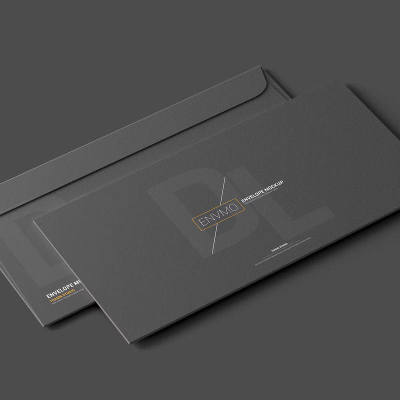 Free DL Envelope Mockup 3