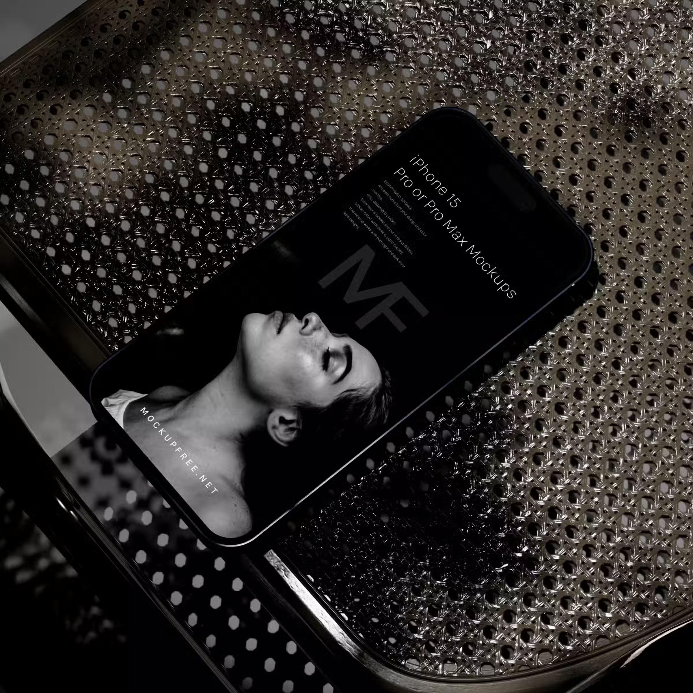 iPhone 15 Dark Shadowy Mockups 6