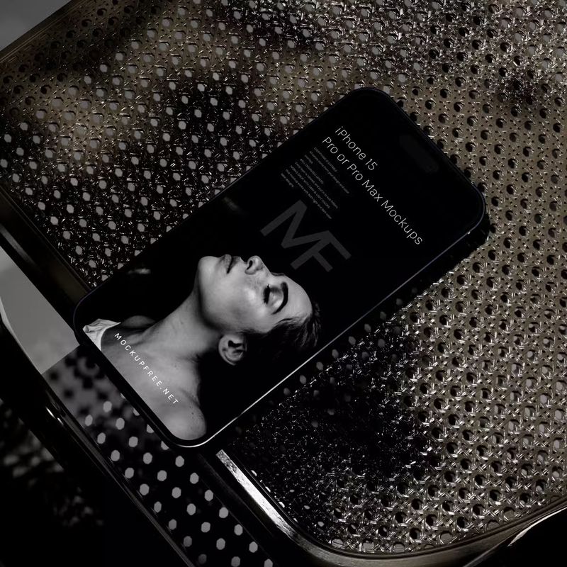 iPhone 15 Dark Shadowy Mockups 6