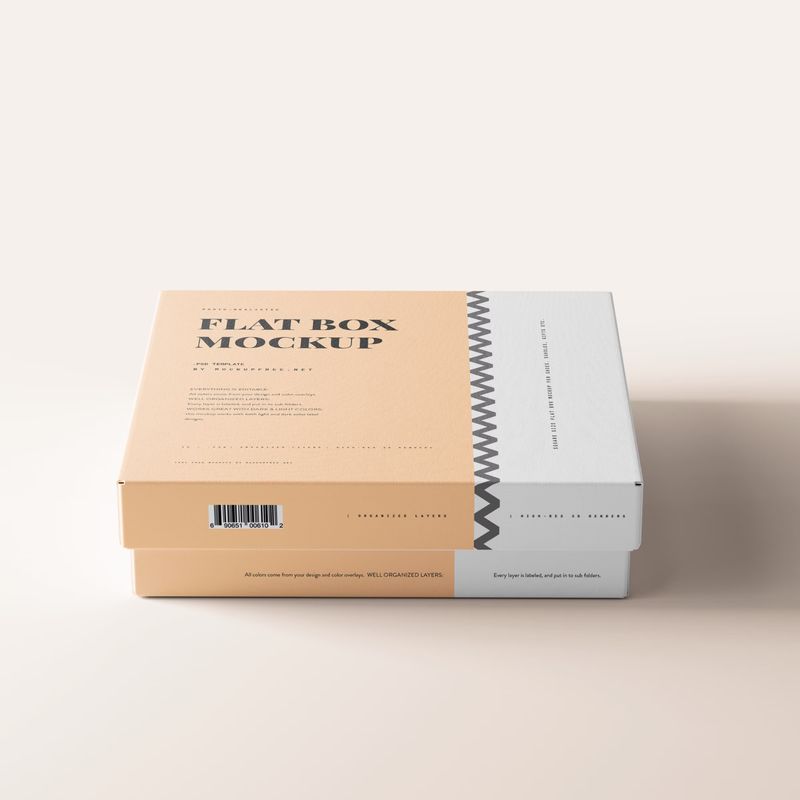 Flat Box Mockup 5