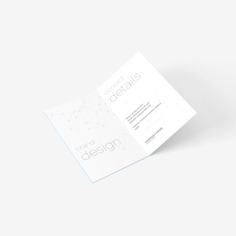 Portrait Folded Business Card Mockup