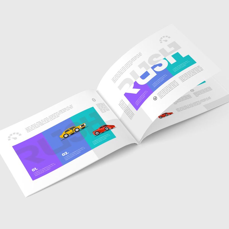 US Letter Landscape Magazine PSD Mockup