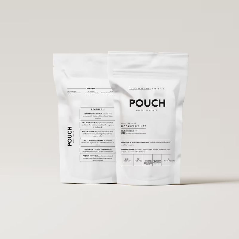 White Refill Pouch Mockups 3