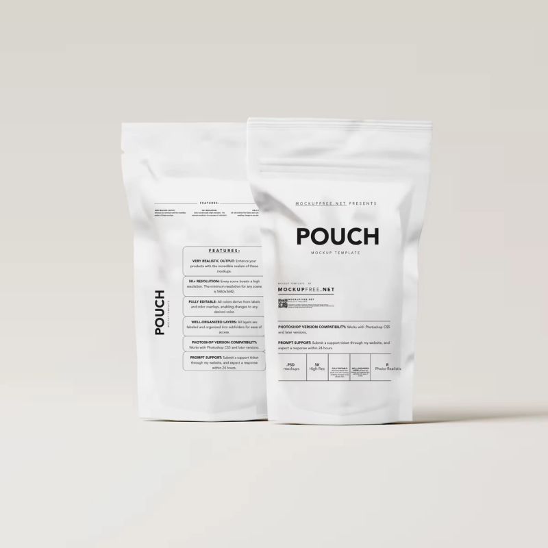 White Refill Pouch Mockups 3