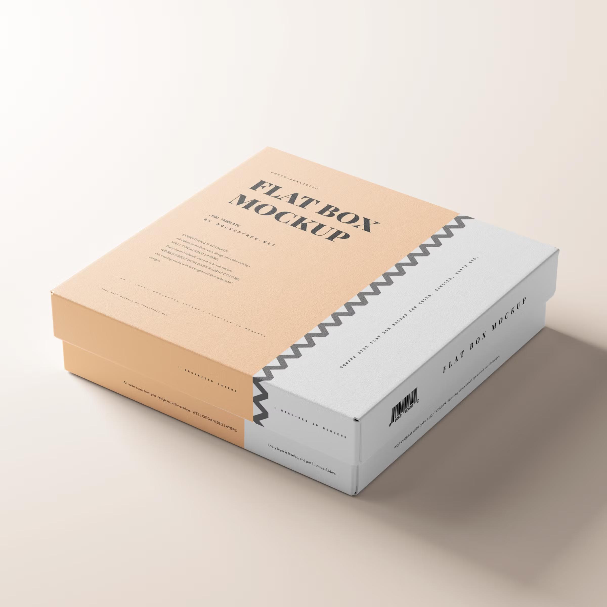 Flat Box Mockup